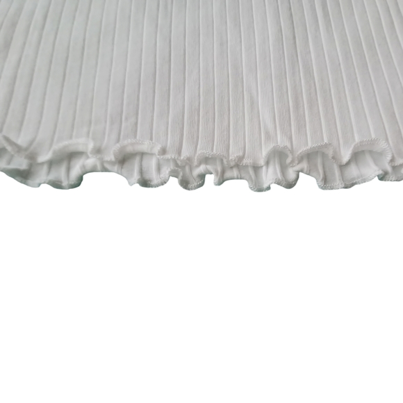 White Wave Edge Crop Top - Picture 2 of 3